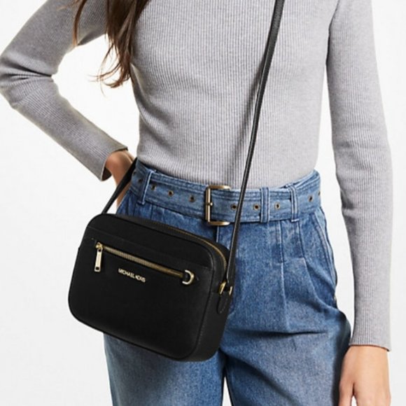 NWT Michael Kors NAVY Jet Set LARGE EAST WEST CHAIN Lady Crossbody Bag - Picture 7 of 7